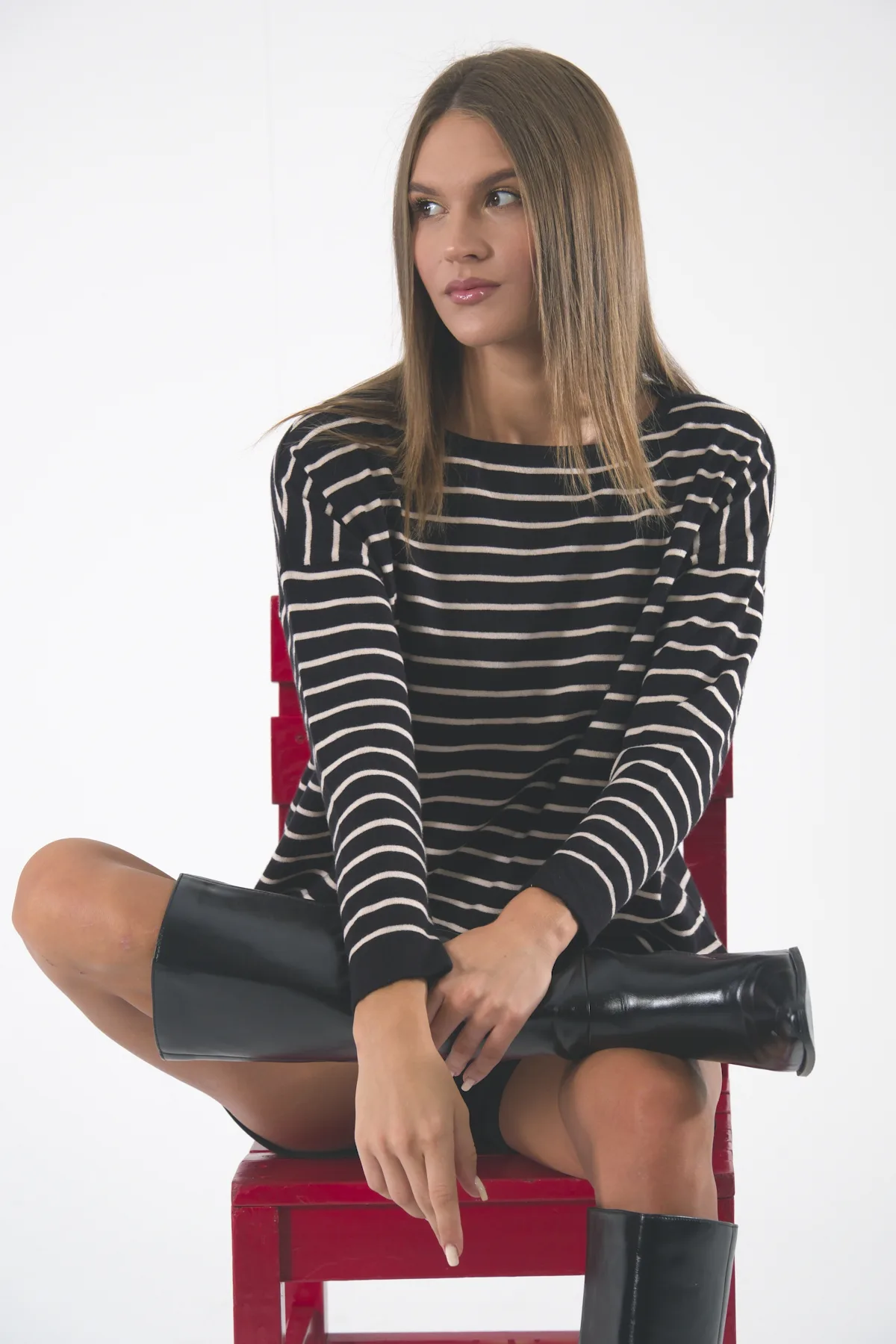 Женский писатель оверсайз в полоску