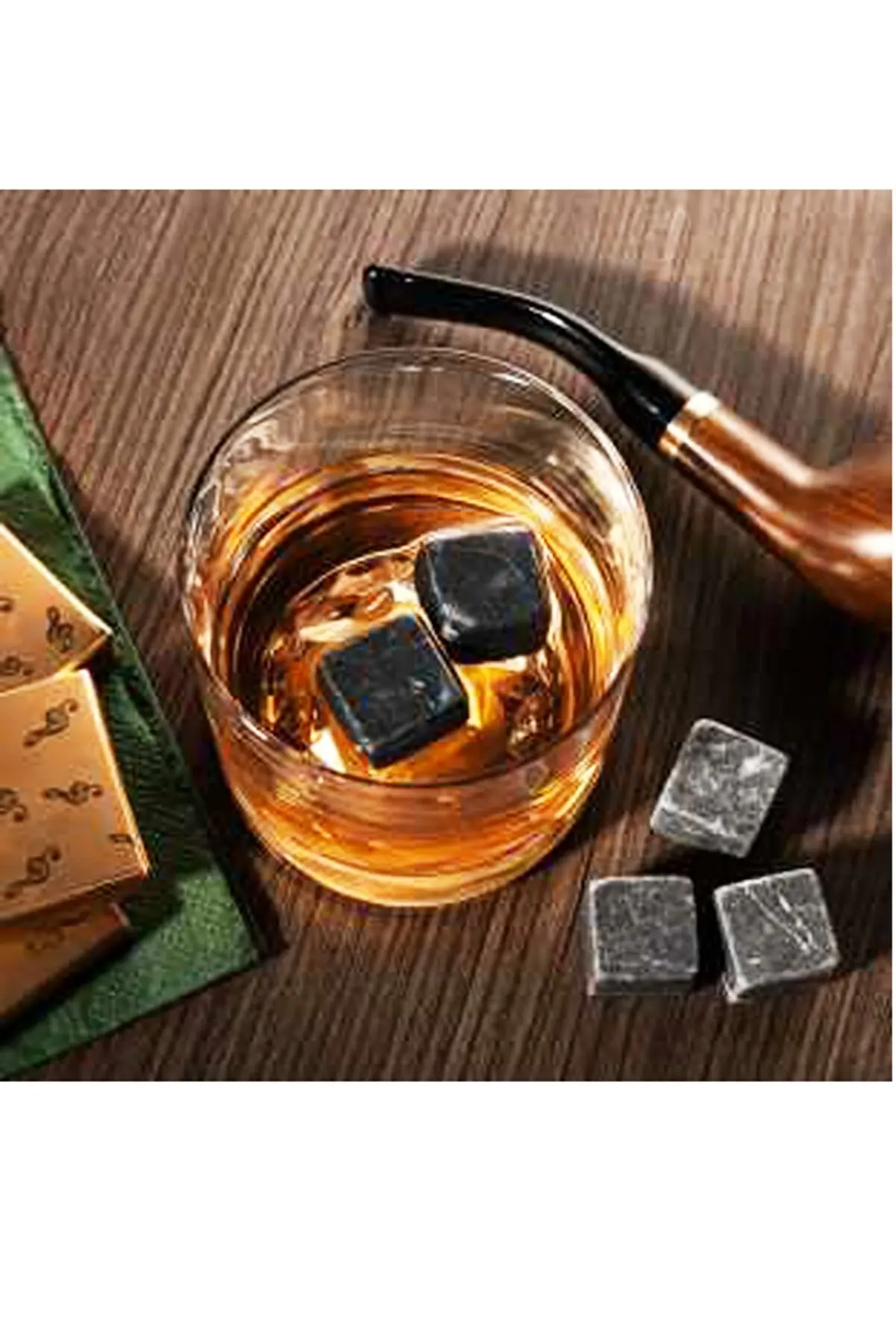 

12 Pcs Granite Pouch Whisky Stone Rock Cubes Glacier Rocks Natural Bulk Cooler For Xmas Barware Houehold Drinking Tool Gifts
