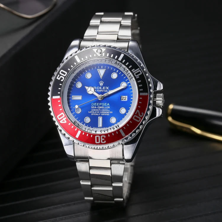 Мужские часы Drainage со стальным ремешком парные в стиле Rolex копия 1:1 Ghost King кварцевые