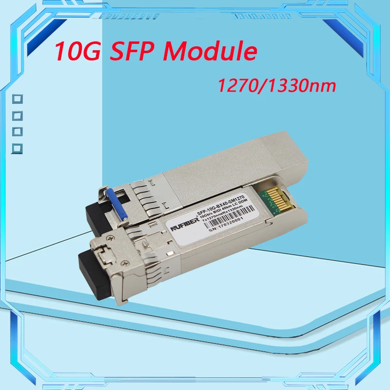 10G BIDI SM LC WDM SFP+ Module 1270/1330nm Single Mode 10-80KM Fiber Optic Module Compatible With Cisco Switch