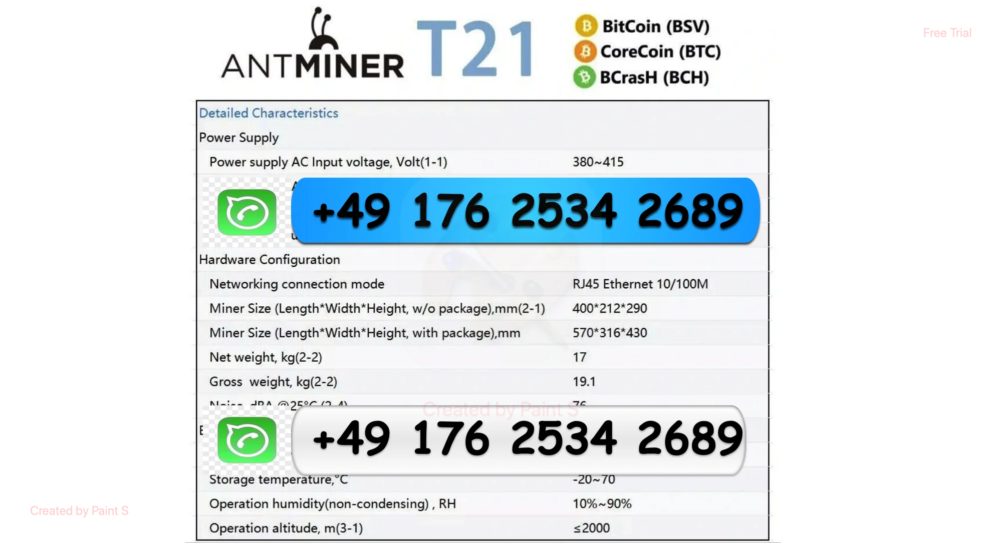 H! Новинка 100% оригинал купить 5 получить 3 Antminer T21 190T 3610 Вт алгоритм SHA-256 Bitmain Майнер
