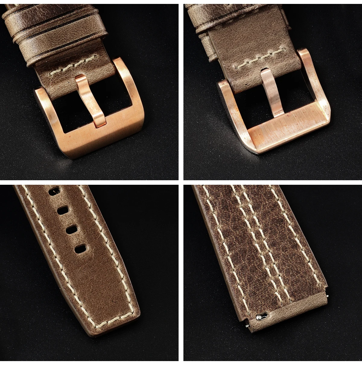 San Martin Watch Parts Leather Strap 22mm TUNA 003 Watch Accessories Bands Stainless Steel Buckle