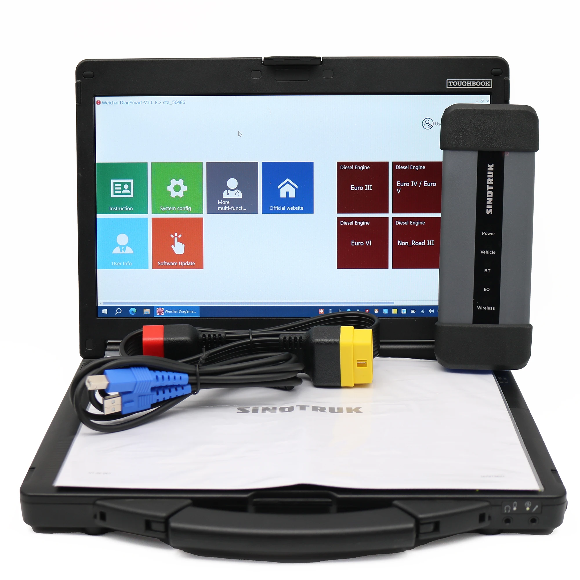 

Для Weichai SHACMAN HOWO A7 Sitrak диагностические инструменты для Sinotruk EOL OBD Heavy Duty Diagsmart Cnhtc китайский сканер грузовиков с двигателем