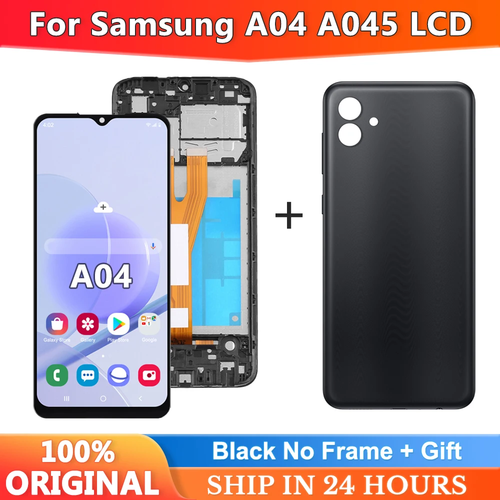 ЖК-дисплей 6,5 'для Samsung Galaxy A04, сенсорный экран с дигитайзером для Samsung A045, A045F, A045M, A045F/DS, дисплей с рамкой, оригинал