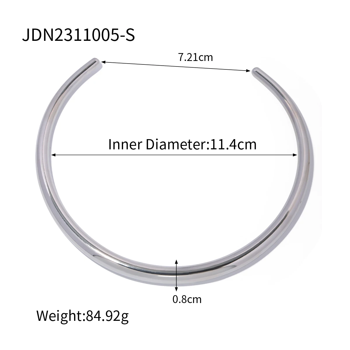 Ожерелье из нержавеющей стали с металлической текстурой
