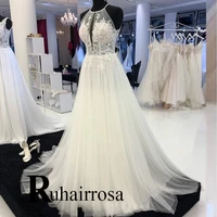 ruhair unique elegant wedding dresses halter neck modern pastrol pretty princess made to order vestidos de novia brautmode
