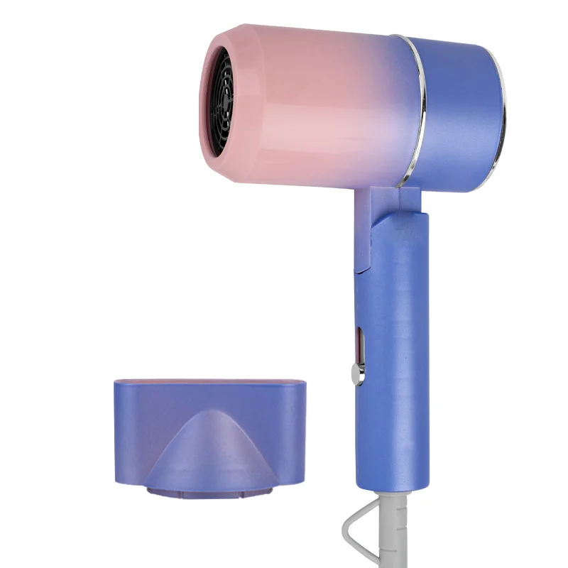 Foldable Hair Dryer Ionic High Power Hair Dryer Hammer Blu-ray, Home Travel Dormitory Gradient Color Professional Hair Dryer