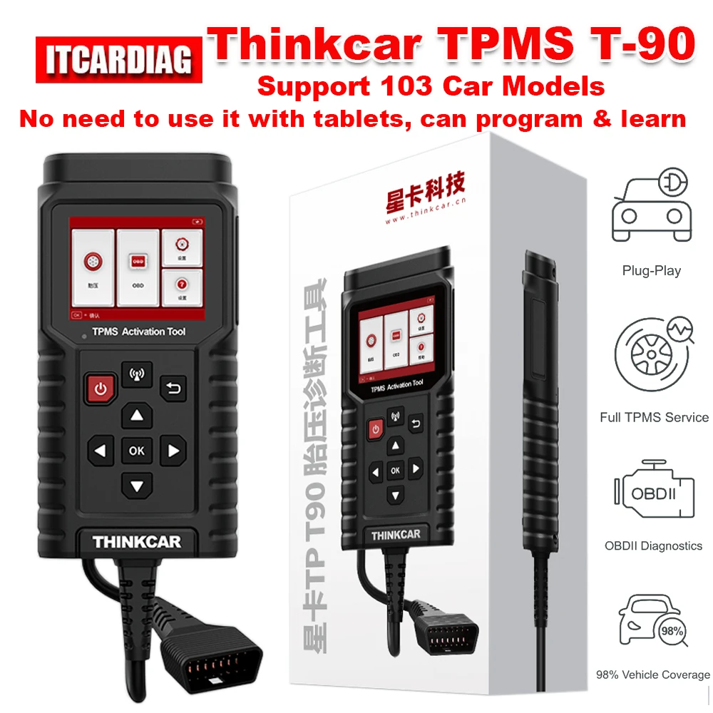 ThinkCar TP T90 TPMS Инструмент активации Программатор OBD2 Автомобильный диагностический