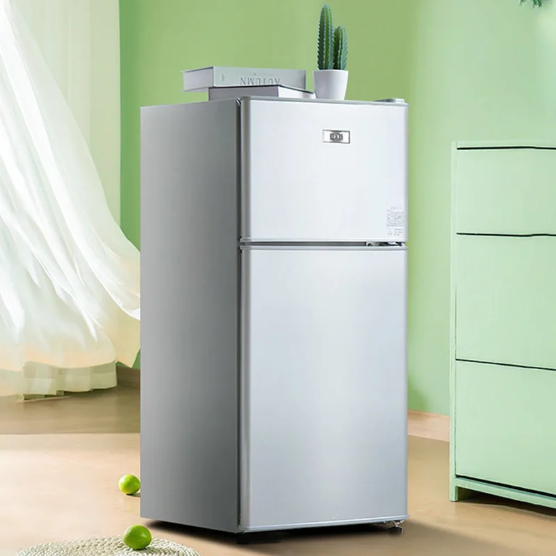 Household Double Door Mini Refrigerator Single Refrigerated 