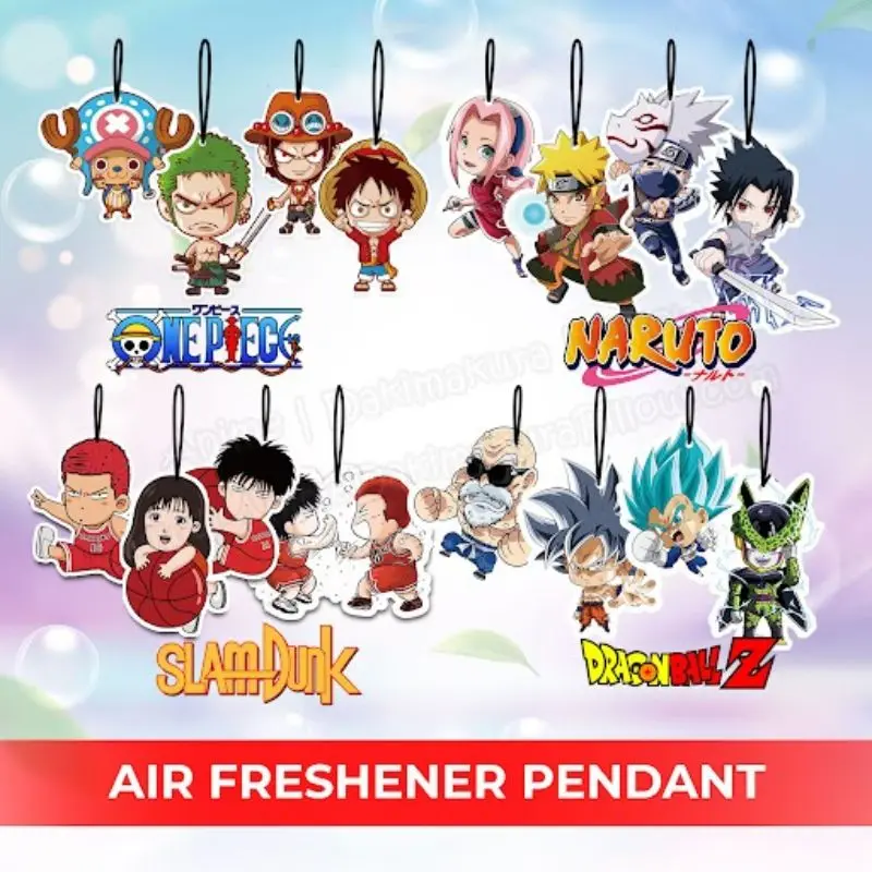 

Hobby Express 4-Piece Set Japanese Anime Scented Pendant Multi-Purpose Air Freshener Home/Car Aromatherapy Pendant