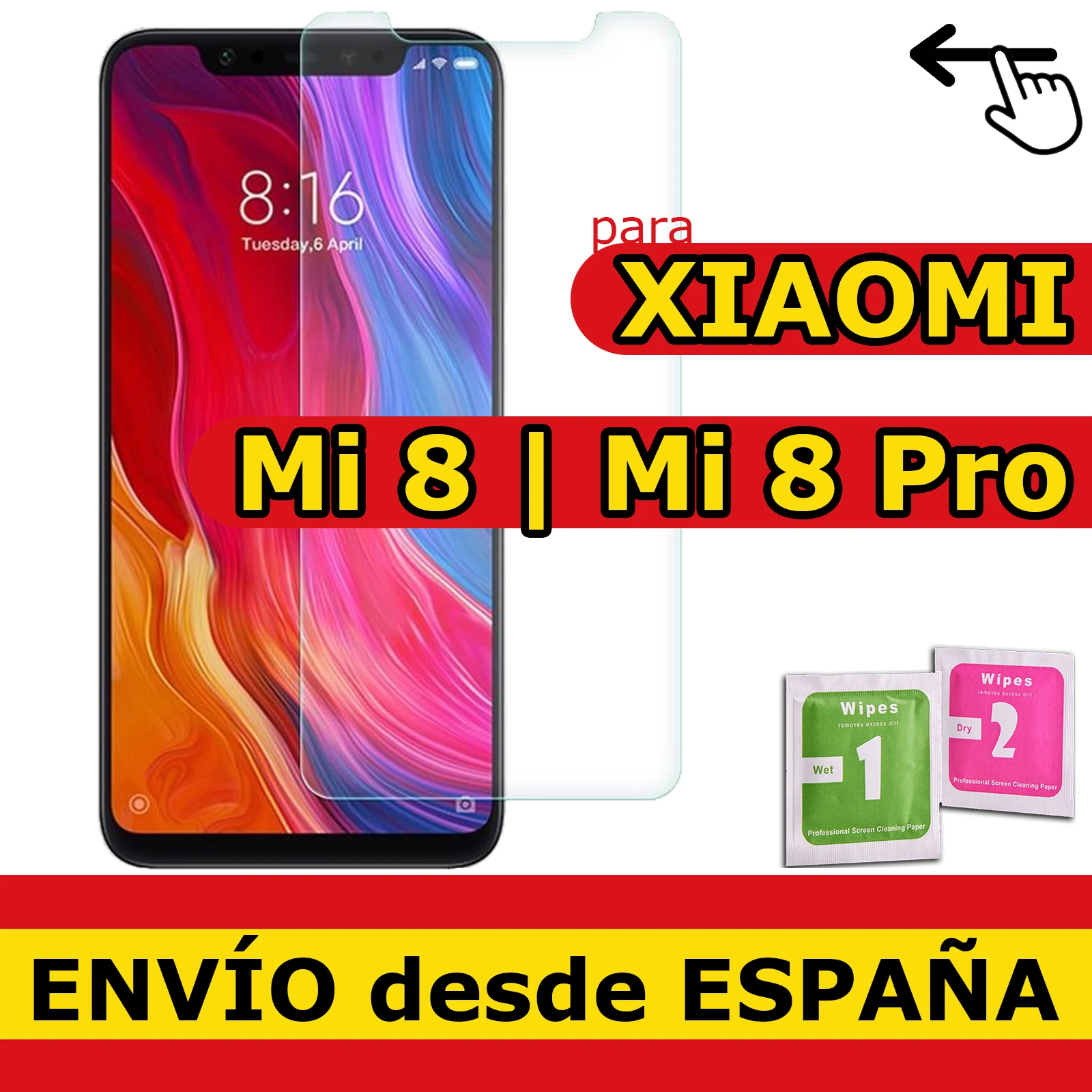 Pellicola Vetro Temperato Per Xiaomi Mi 8 / Mi 8 Pro Protezione Qualità Premium 9H 0.33Mm