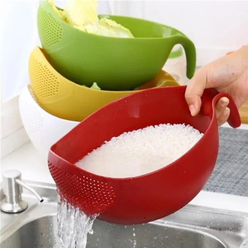 Rice Washer Quinoa Strainer Cleaning Veggie Fruit Kitchen Tools with Handle Newest