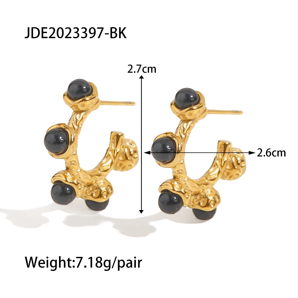 Uworld изысканные металлические винтажные шикарные серьги-кольца 18K PVD Позолоченные