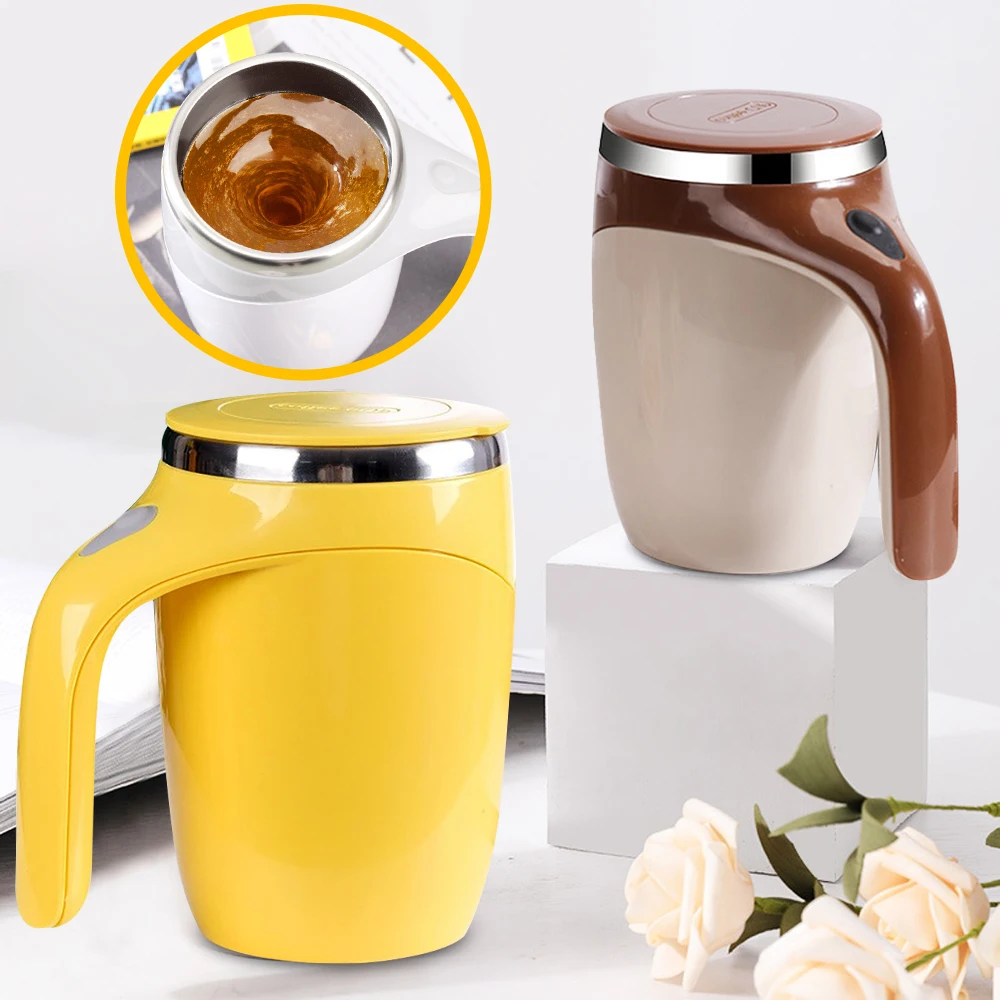 Automatic Stirring Magnetic Mug Thermos Cup Stainless Steel Coffee Mixing Cup Blender Smart Mixer Rechargeable Thermal Cup