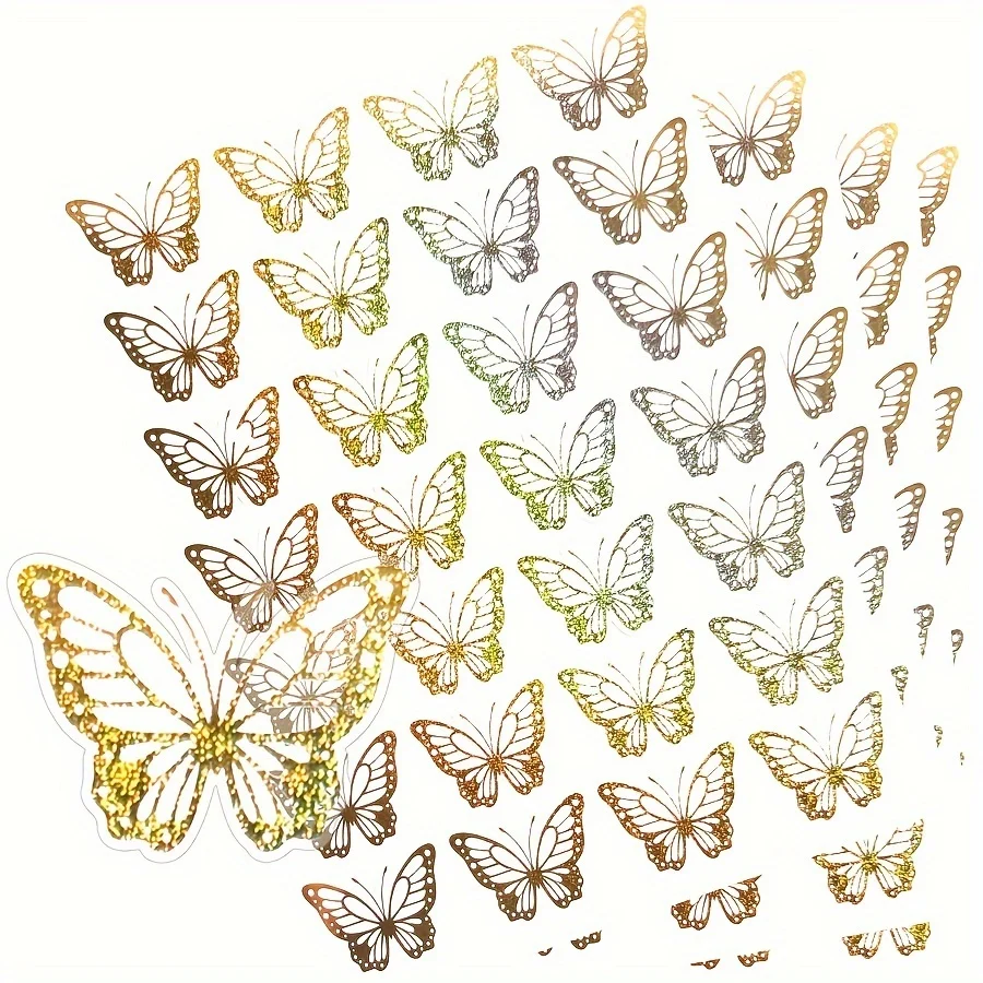 

Золотые наклейки-бабочки