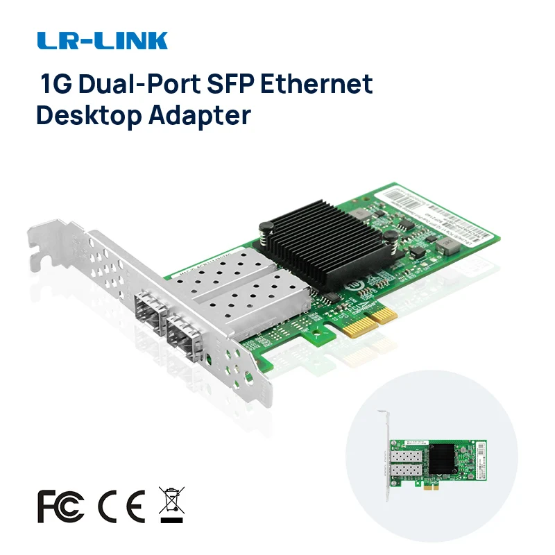 LR-LINK 9252PF -2SFP Gigabit Ethernet волоконно-оптический Lan адаптер PCI-Express x1 Двухпортовая