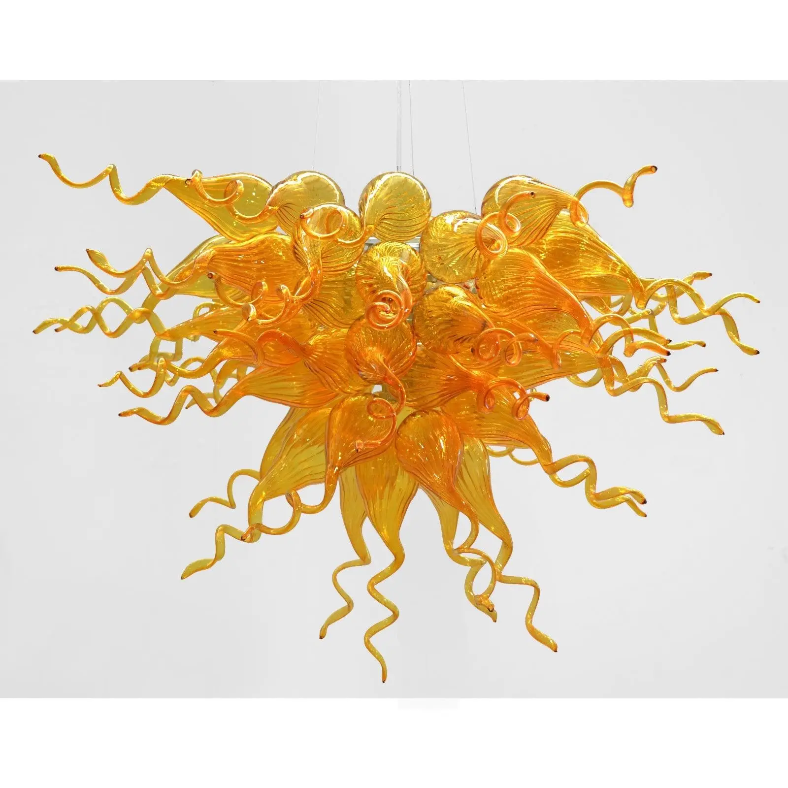Longree медово-желтая люстра ручной работы из дутого стекла в стиле Chihuly подвеска