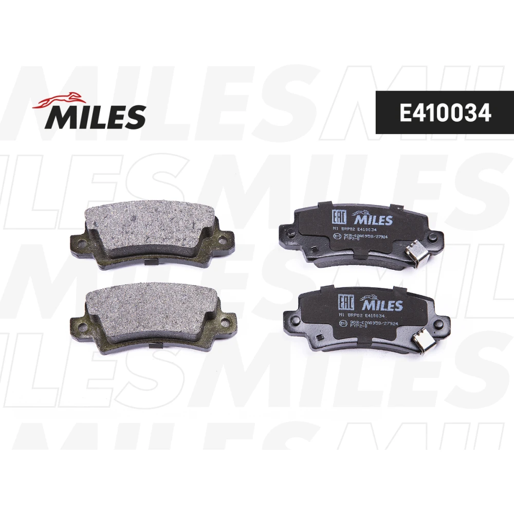 Колодки тормозные задние с датчиком (Смесь Low-Metallic) TOYOTA COROLLA (E12) 0206 (TRW GDB3289) E41 MILES