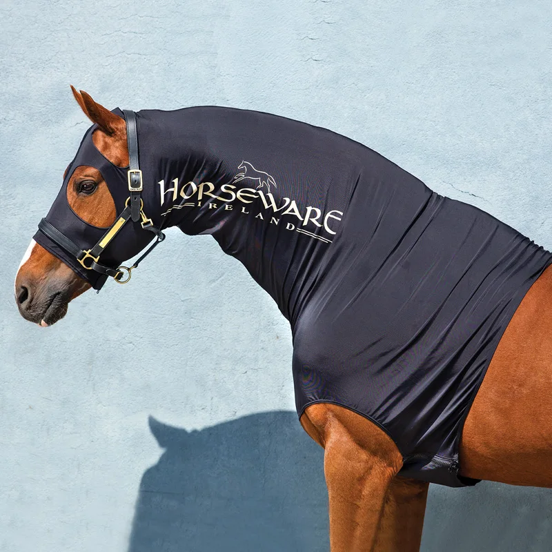 Rambo Slinky Lycra stretch fabric horse hug half body design for coverage horse horse neck and shoulder equestrian equipment