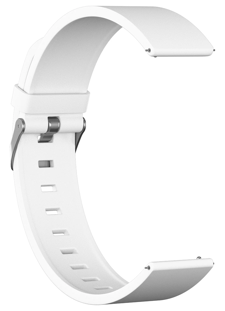 Фото Ремешок силиконовый GSMIN Elate 22 для Ticwatch E2 (Белый) №2