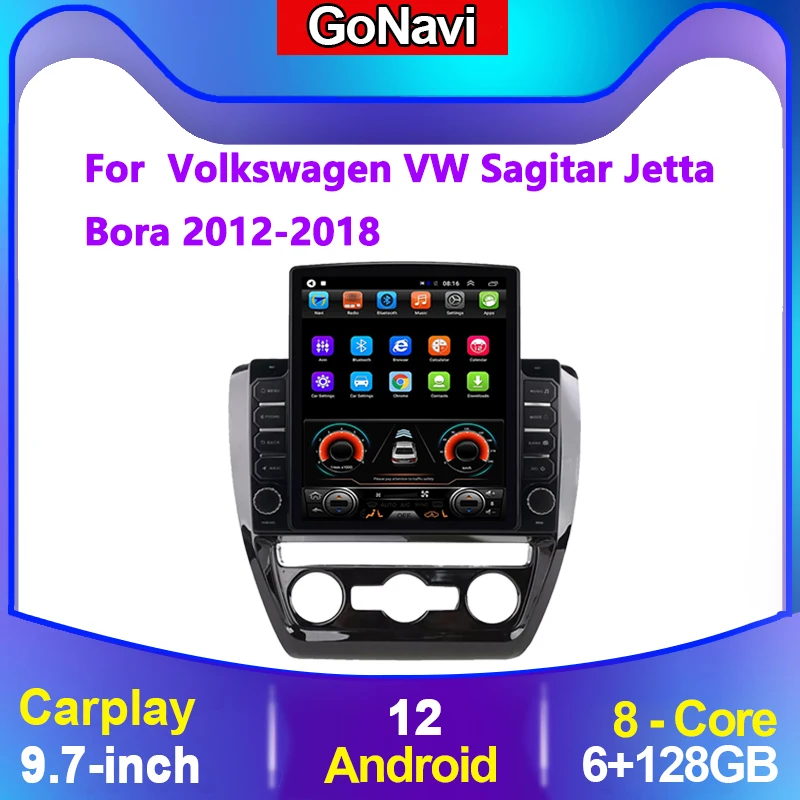 GoNavi для Volkswagen VW Sagitar Jetta Bora Android автомобильное радио Tesla Dvd сенсорный экран стерео
