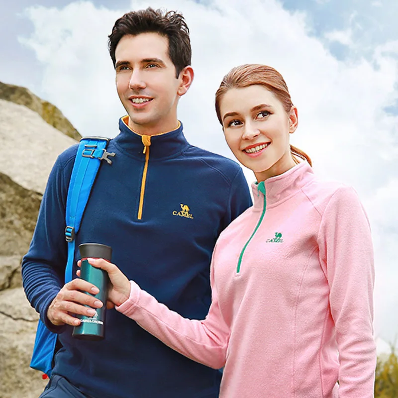 Men Women Outdoor Fleece Hiking Jacket 2019 Autumn Windproof Thick Warm Jacket Multicolor Soft Camping Coat