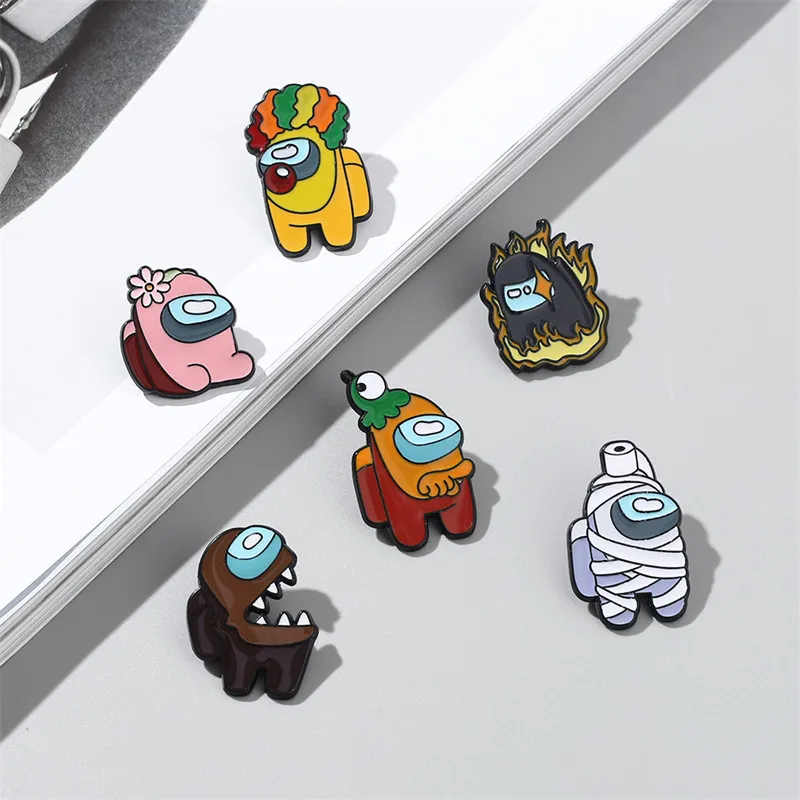 

Creative Personality Among US Game Cartoon Character Brooch Lovely Funny Styling Pin Accessories Badge Jewelry Party Gifts