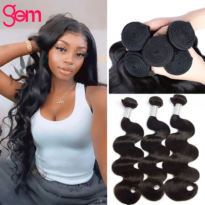 

Body Wave Bundles Human Hair Wig Promotion 30 Inch Bundles Natural Hair Extension Glueless Brazilian Weaving Virgin Hair Bundles