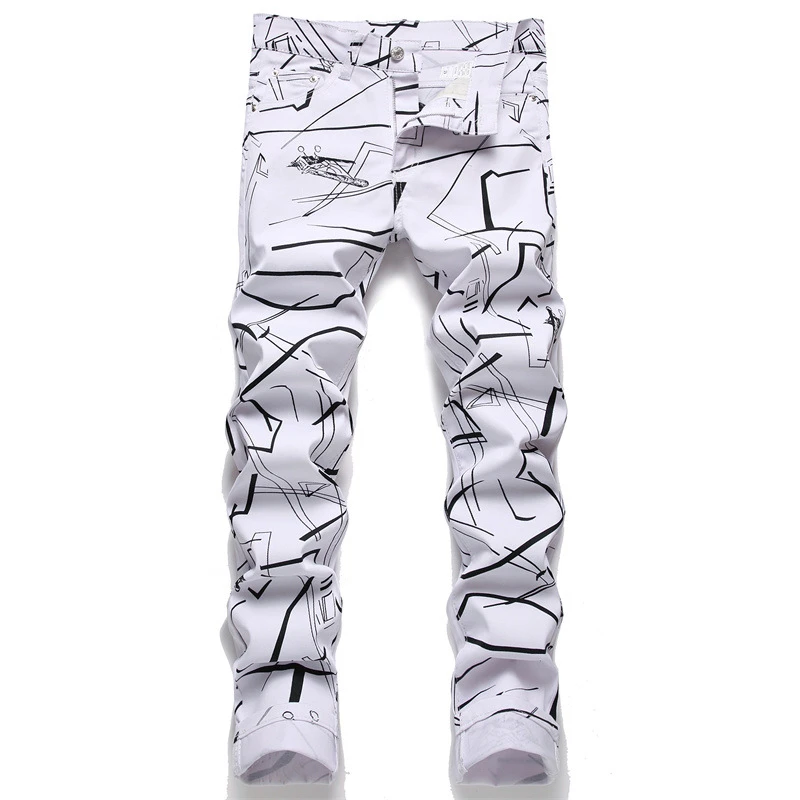 

Hot Sale Custom Breathable Embroidered Distressed Design Bleached Slim Fit Man Jeans