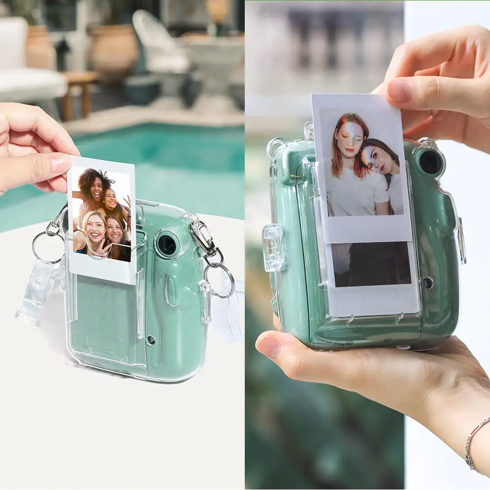 Прозрачный чехол Caiul для Fujifilm Instax Mini 11 сумка мгновенной печати с карманом пленки и