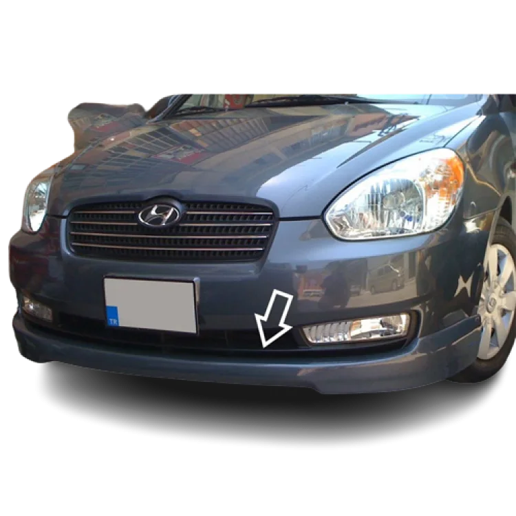 

For Hyundai Accent Blue 2011-2019 Ps Style Front Bumper Lip Front Bumper Skirt Abs Plastic