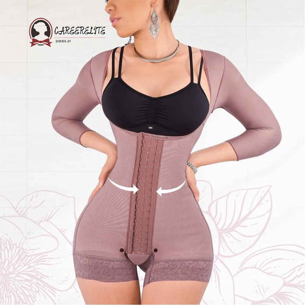 

High Comression Tummy Control Shapewear Slimming Fajas Lace Body Shaper