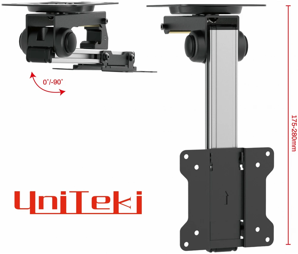 Кронштейн потолочный Uniteki LCD2110BS (Черно-серый) |