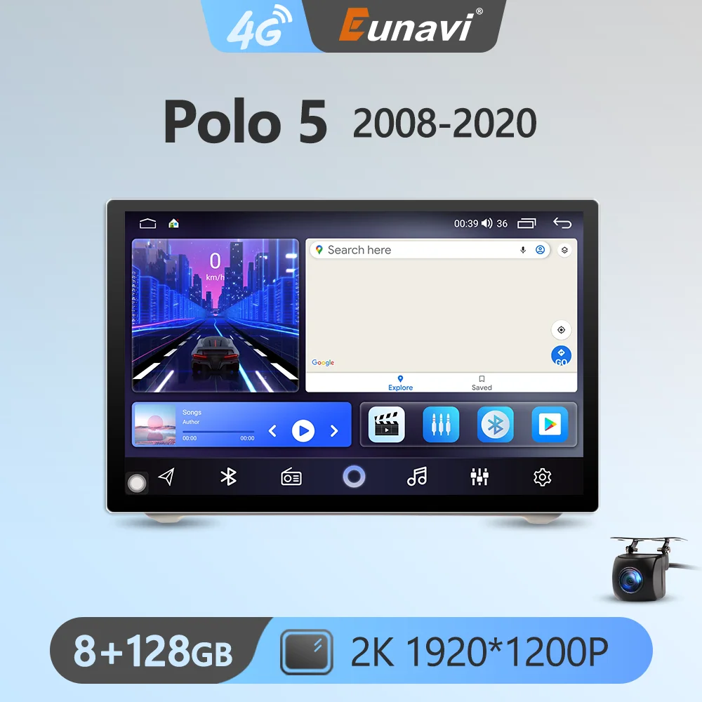

Eunavi 7862 13,1 дюймов 2din Android радио для Фольксваген Поло 5 Седан 2008-2020 Автомобильный мультимедийный видео плеер GPS стерео 8 ядер 2K