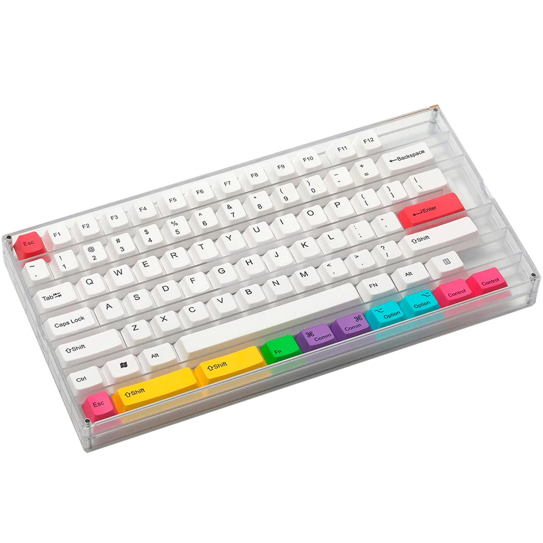 

Mstone 2 Layer Magnetic Cover Keycap Collection Box Translucent Plastic Only Compatible with XDA, Cherry, OEM, and DSA Profile K