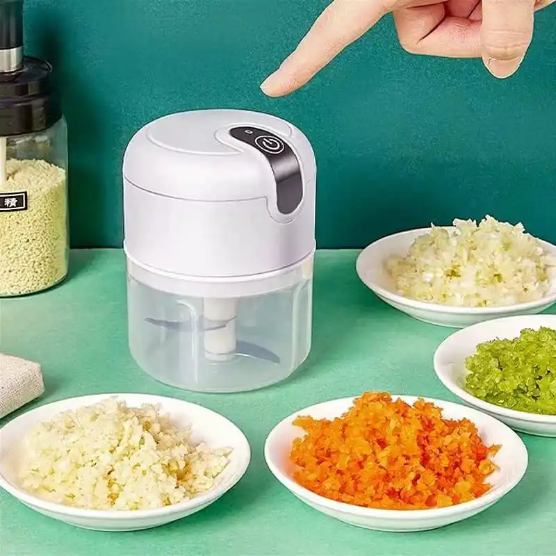 

Mini Portable Electric Food Processor with 3 Blades Stainless Steel USB 250
