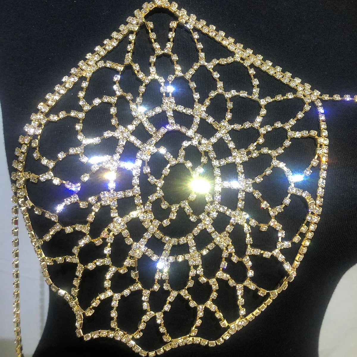 Модная блестящая маска стразы ювелирные изделия для лица женщин Хэллоуина