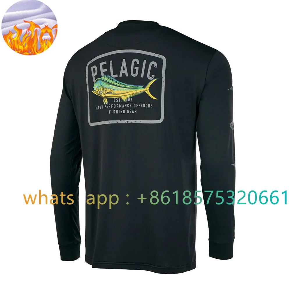 

Pelagic Jersey Fishing Clothing winter Shirt Tops Camisa De Pesca Fishing Long Sleeve Protection Wear Thicked windproof outdoor