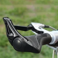 new 1 pairset bicycle grip horns shape aluminum grip cheap free shipping dh tpr rubber cover vice grip ergonomic bike tool mtb