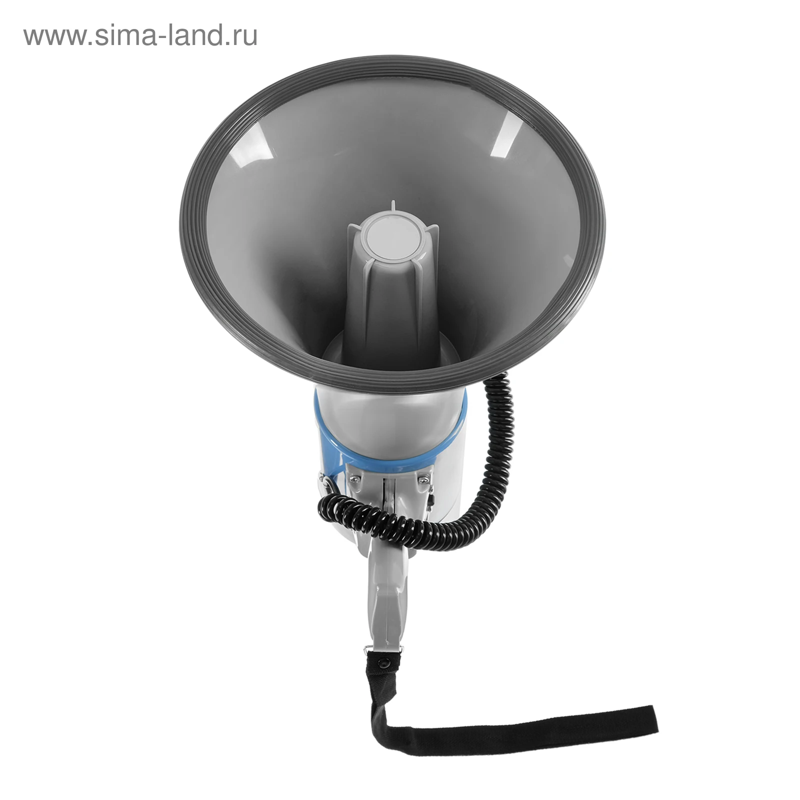 Мегафон ручной LuazON Rad-50 50 Вт дальность до 1000 м сирена серо-синий