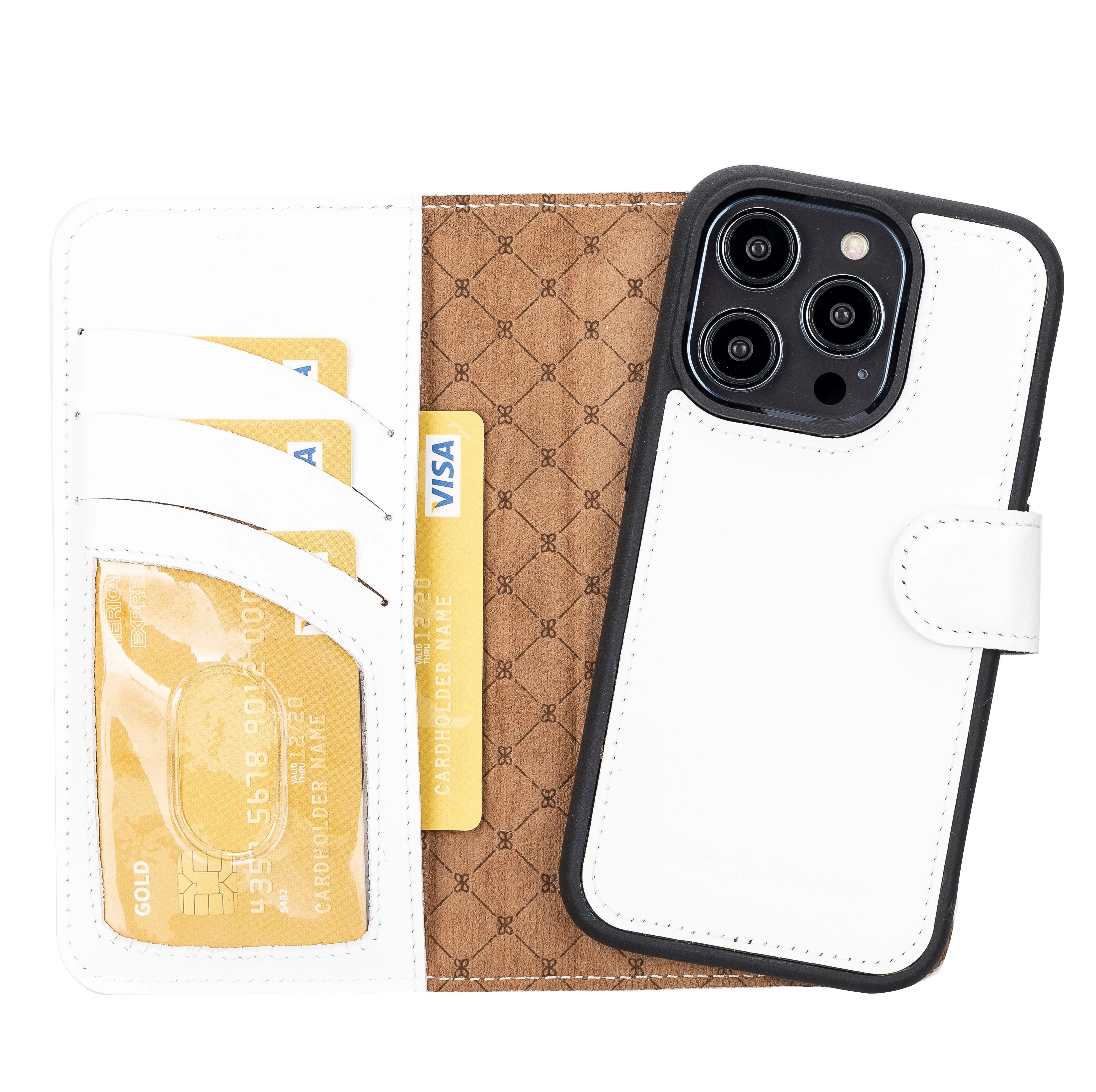 

Чехол-бумажник из натуральной кожи для iPhone 14 Pro 6,1 дюйма с RFID-защитой