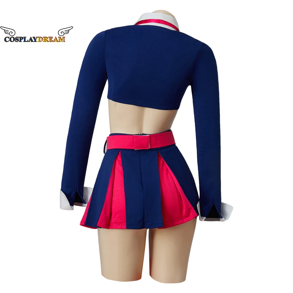 Женский костюм для косплея Остин Powers розовое платье с подтяжками и перьями