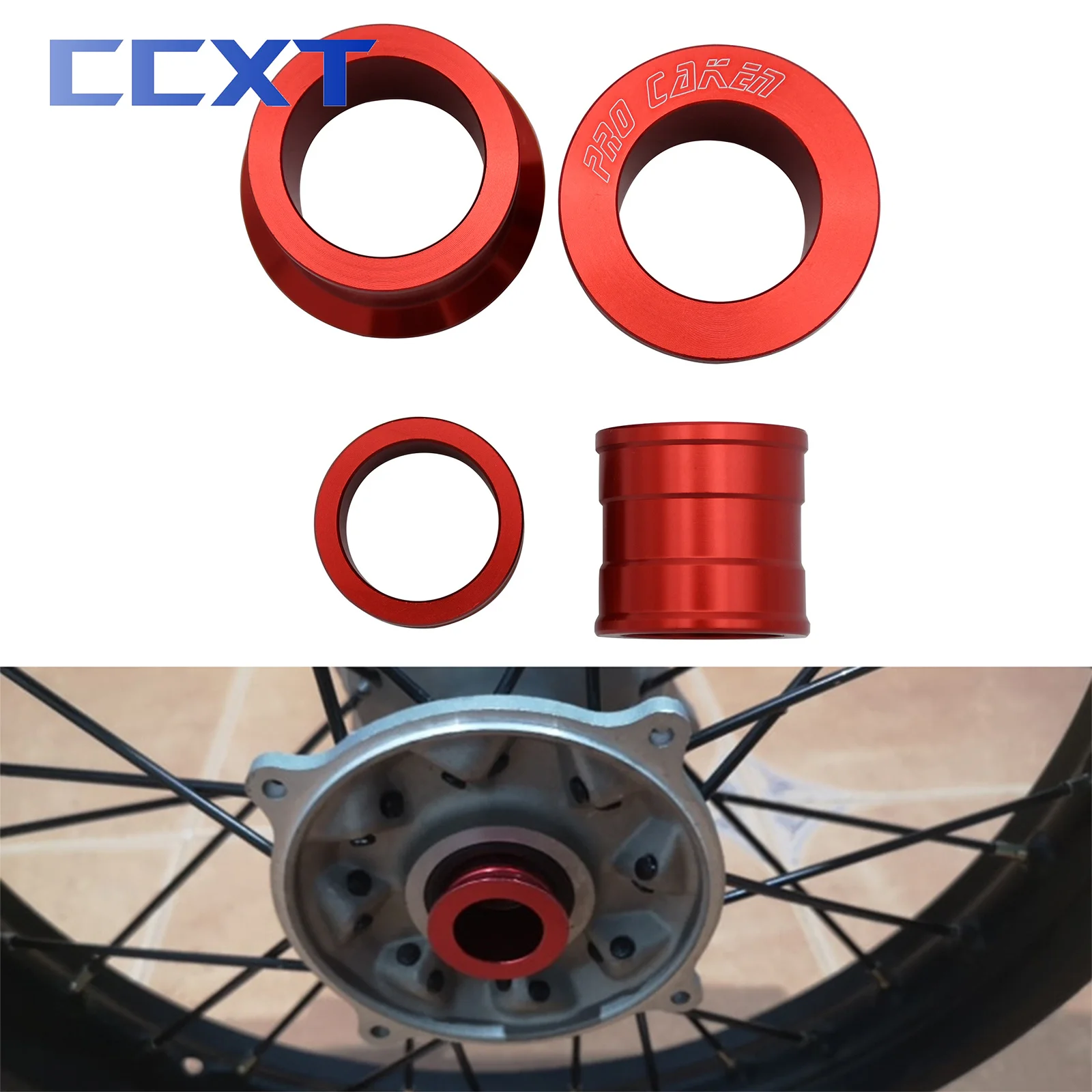 

CNC Aluminum Front Rear Wheel Spacers For Honda CR CRF 125R 250R 450R 250X 450X 250RX 450RX 450L 2002-2019 2020 Universal Parts
