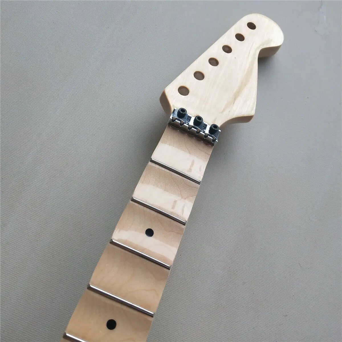 25.5inch Full scalloped Guitar Neck 22 Fret Maple Fretboard Dot Inlay Gloss for DIY New Replacement