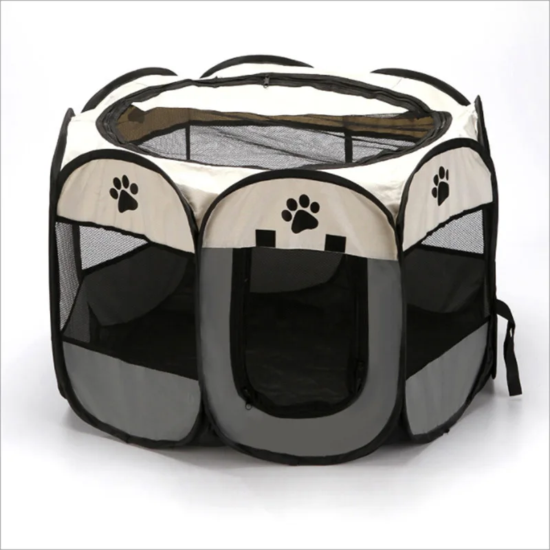 

Large Octagonal Fence Dogs House Pet Cage Portable Pet Tent Folding Dog House Cage Cat Tent Playpen Puppy Kennel Easy Operation