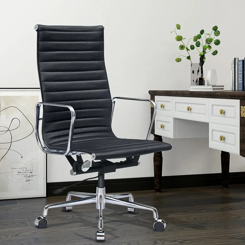 

Genuine Leather Office Chair Ergonomic Computer Chair Free Shipping Gaming Chair with Aluminum Base height adjustable Chairs