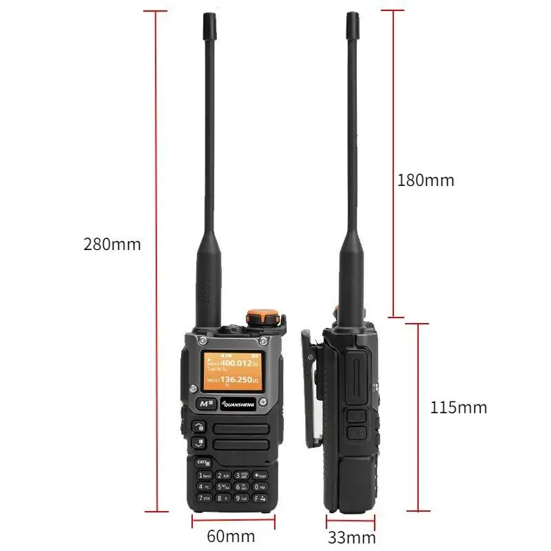 Фото Рация Quansheng UV-K6 5 Вт с поддержкой авиационного диапазона, зарядкой Type-C, UHF/VHF, DTMF, FM, 50-600 МГц, NOAA, беспроводная, двухсторонняя связь №4