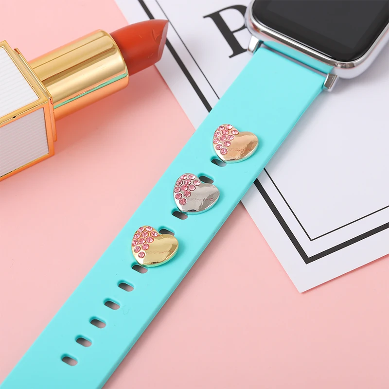 

Zircon Heat Love Watch Strap Nails For Apple Watch Women Couple Lover Watch Brands Decoration Nail Tag Bar Wedding Jewelry