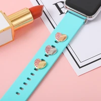zircon heat love watch strap nails for apple watch women couple lover watch brands decoration nail tag bar wedding jewelry