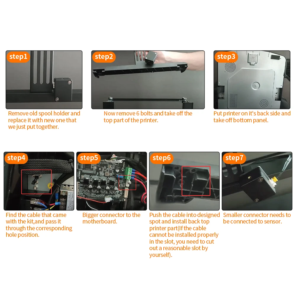 Фото Для Creality K1 Series/Ender 3/Ender-3 V3/Plus/Ender-5 плавная подача чувствительное обнаружение комплект датчиков нити для 3D-принтера №5